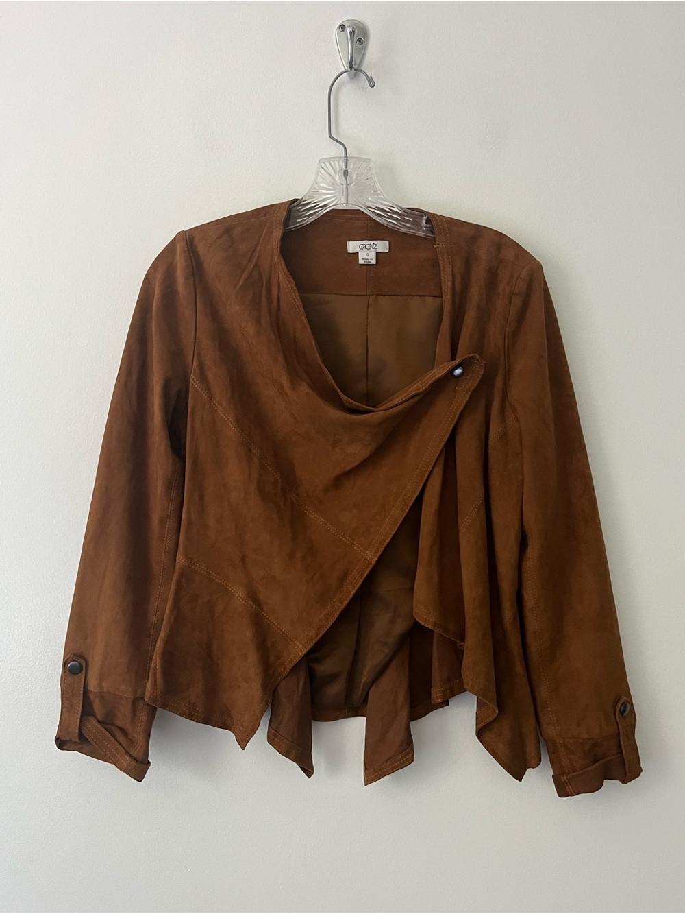 Vintage Cache Goat Suede Brown Jacket Steampunk Festival Retro Western Hippie S